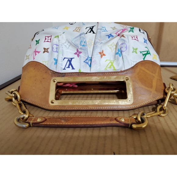 LOUIS VUITTON White Monogram Multicolore Judy PM Bag - Picture 8 of 13